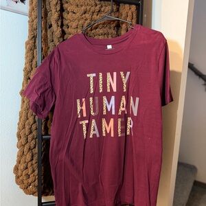 Bella Canvas Maroon 'Tiny Human Tamer' Tee